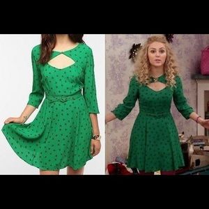 Urban Outfitters green bow dress